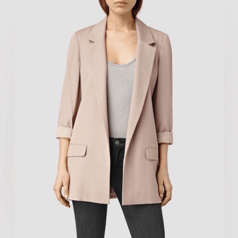 All Saints Aleida Light Beige Blazer